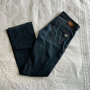 Women's Boot Cut Jeans - Dark Blue